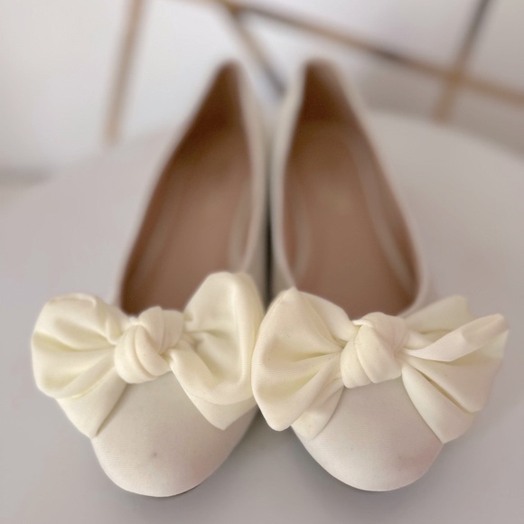 Fever Sole White Ballet Women's Flats (SH92) - Picture 8 of 17